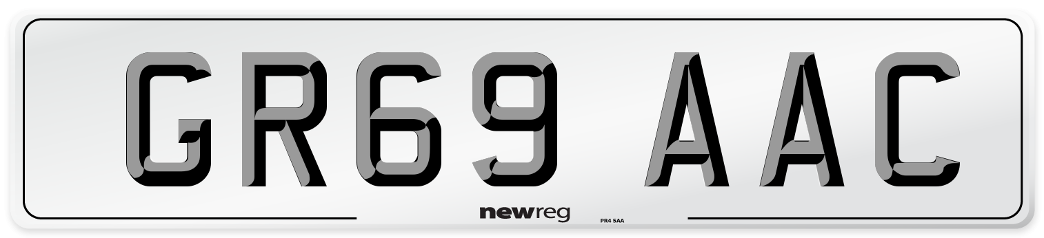 GR69 AAC Number Plate from New Reg